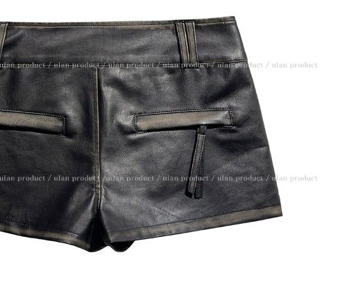 Villa Hand Washing Low Leather Shorts