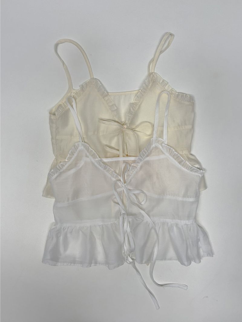 Frilled See-through Layered Bustier