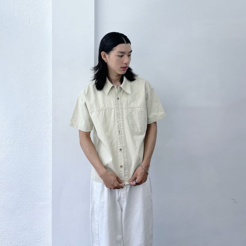 Mist Beige Utility Shirt