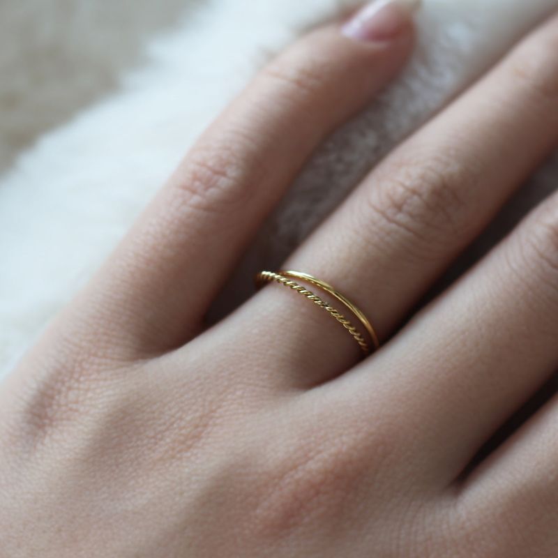 Pam Double Hoop Ring