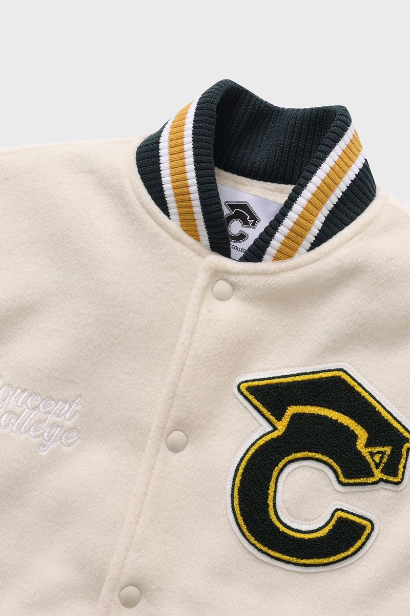 All Ivory graduation cap patch Unisex Varsity Jacket
