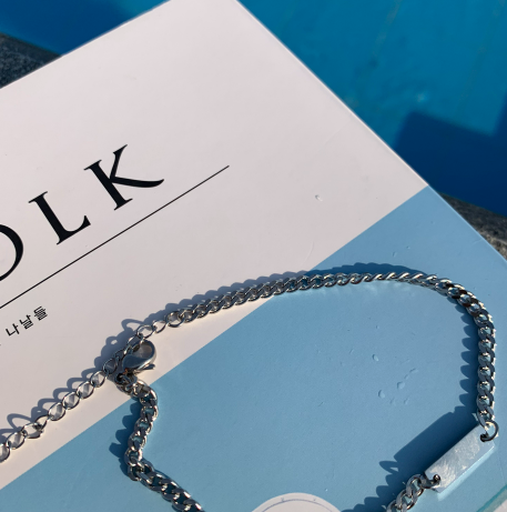  Bead Stick Metal Anklets