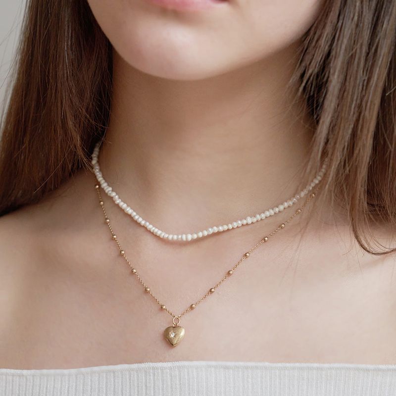 Heart & Pearl Two-Way Necklace
