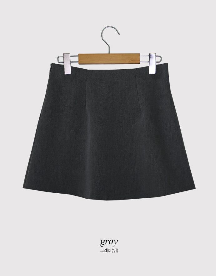 WT Pleated Wrapped Mini Skirt (2color)