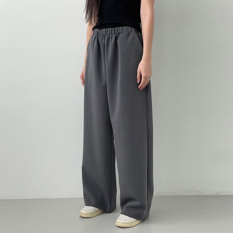 WIDE TR BANDING SLACKS [CHARCOAL]