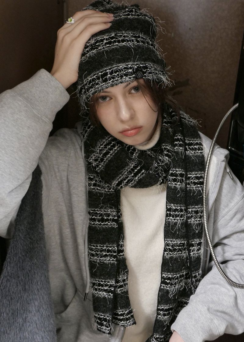 VOOR(ボル)の「Sof Knit Long Muffler_Melange Grey(Fashion Accessories)」