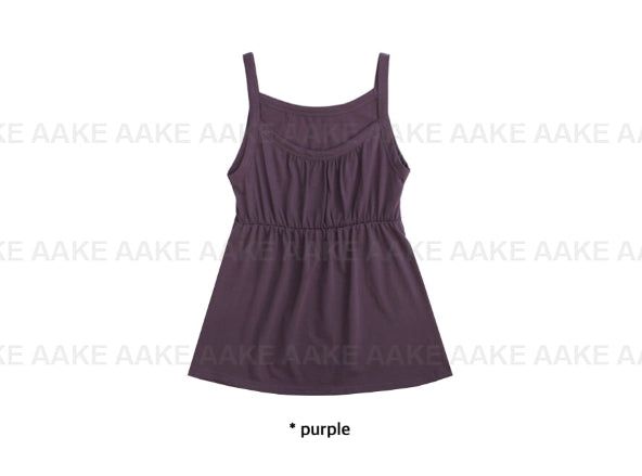 SHIRRING FLARE SLEEVELESS