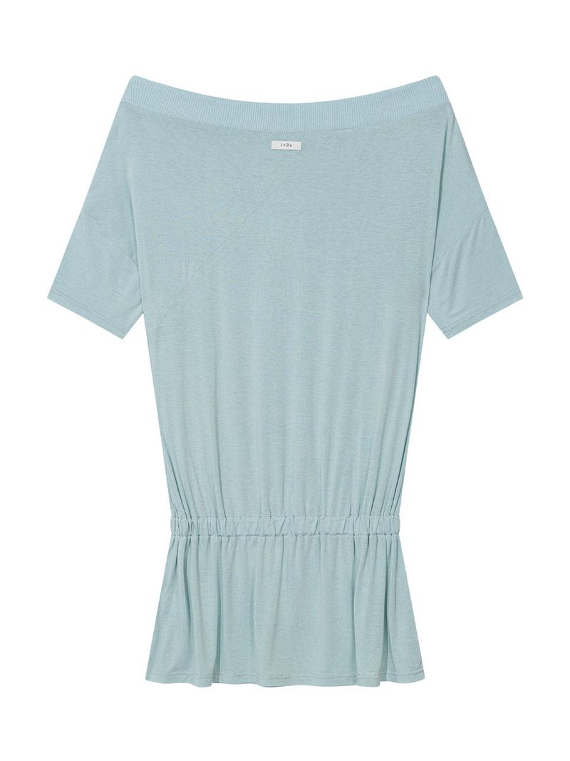 DRAPE BAND OFF-SHOULDER TOP(MINT)