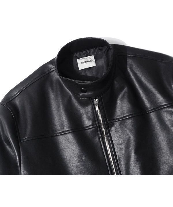 RG Synthetic Leather Moto Jacket (Black)