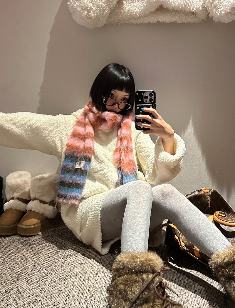 Candy Stripe Colorful muffler
