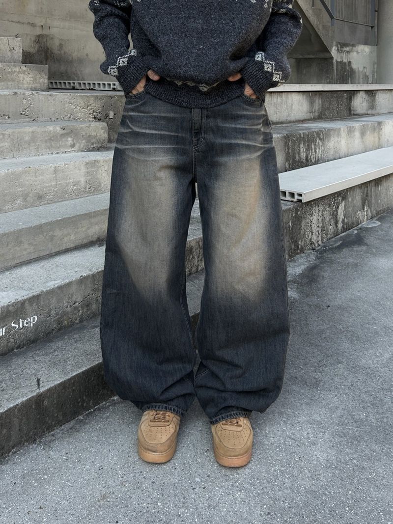 SLAB EMBO RIVET BRUSH DENIM