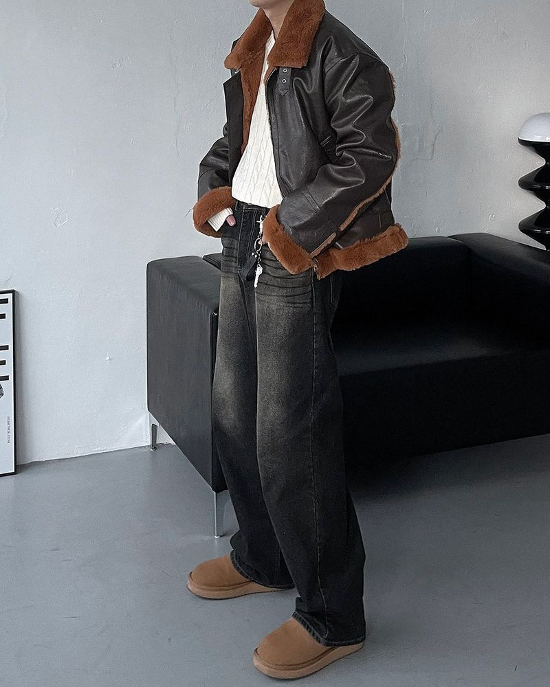 ECT bold Oversized fit suede jacket (3 colors)