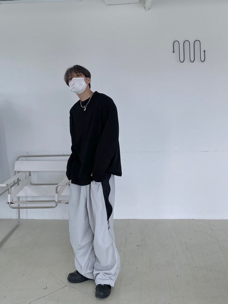 Color color zipper balloon pants 2C