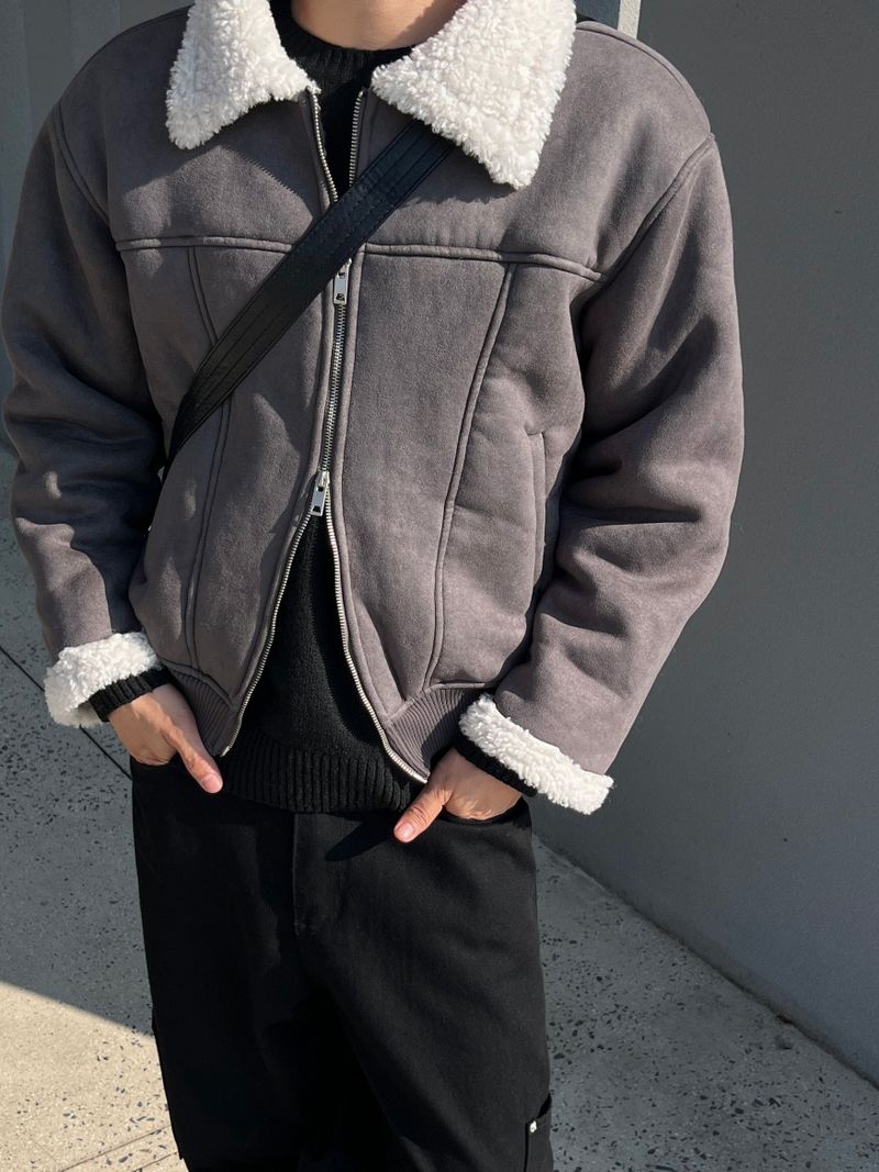 Haas Suede Shearling Mustang Jacket (3 Colors)