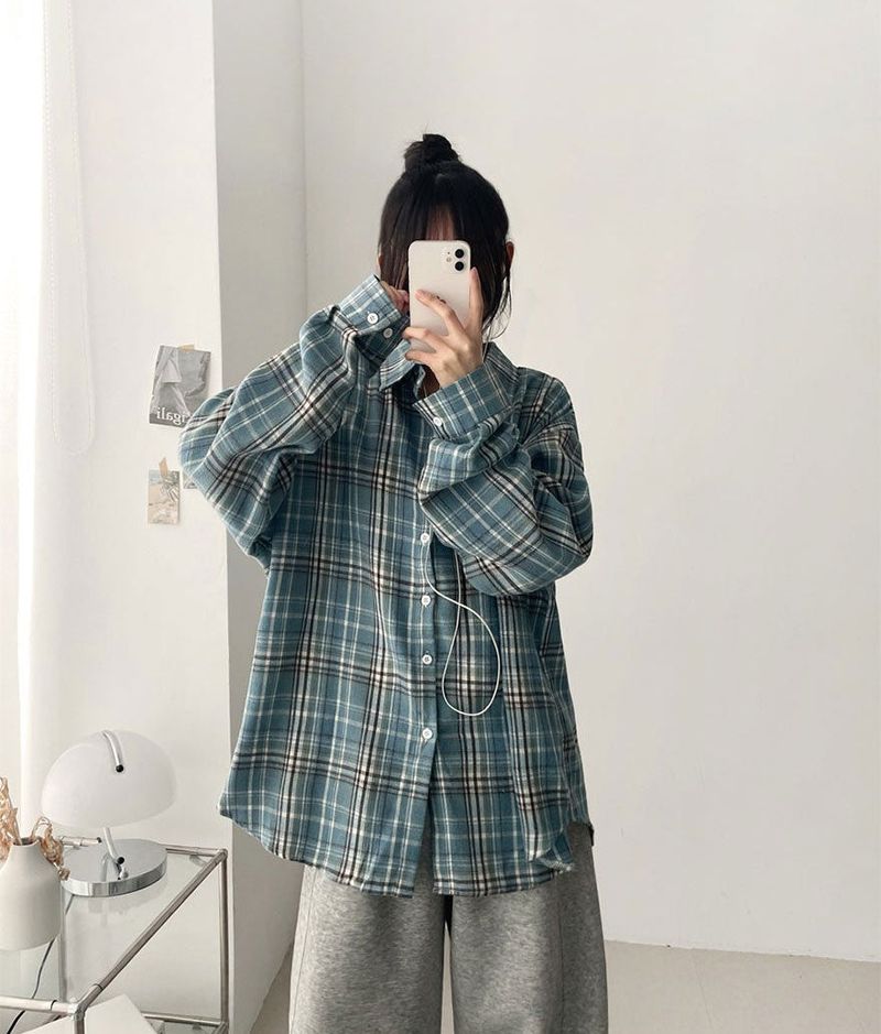 Lue Loose Fit Checkered Shirt