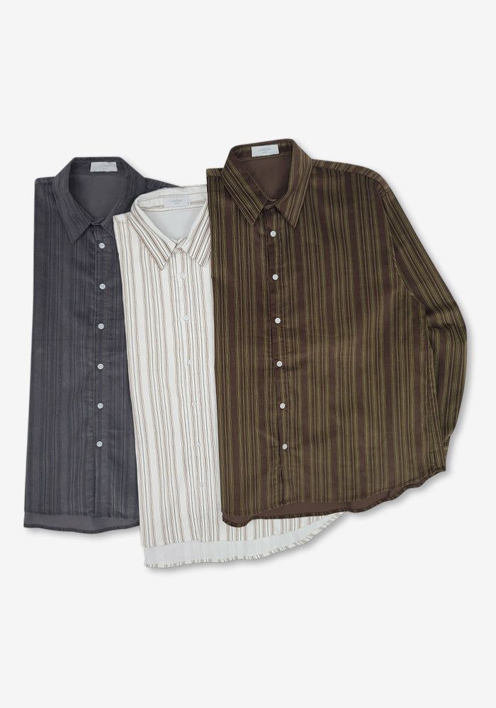 LL Stripe Pattern Long Shirts