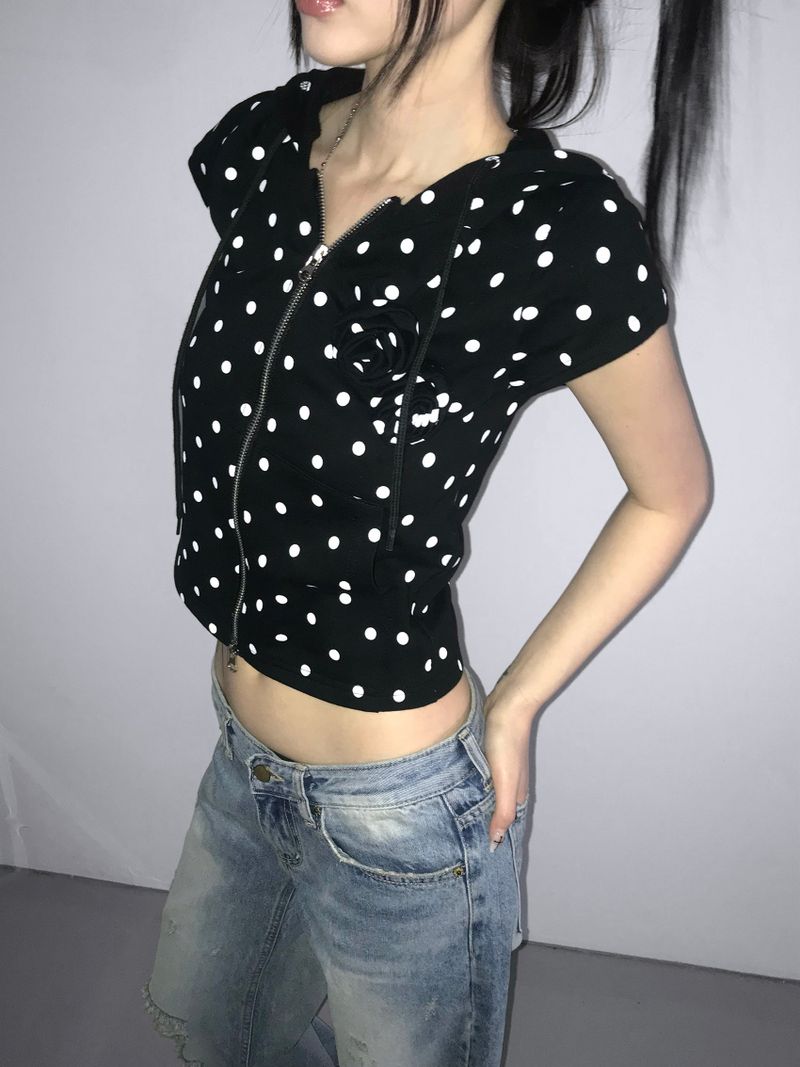 polka dot flower hz(2 color)