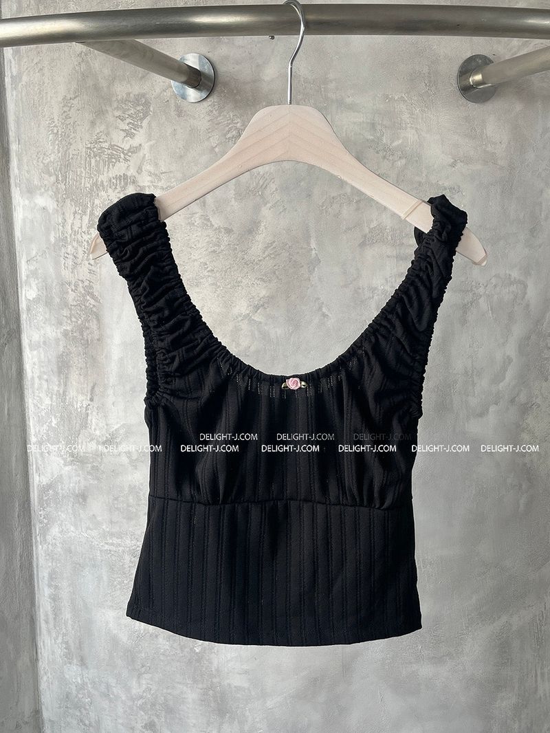 Eyelet Homewear Shirring Sleeveless