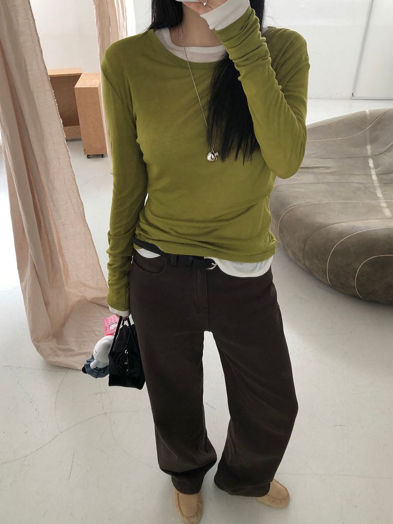 [MADE] Fodit Wool Tencel Layered Tee