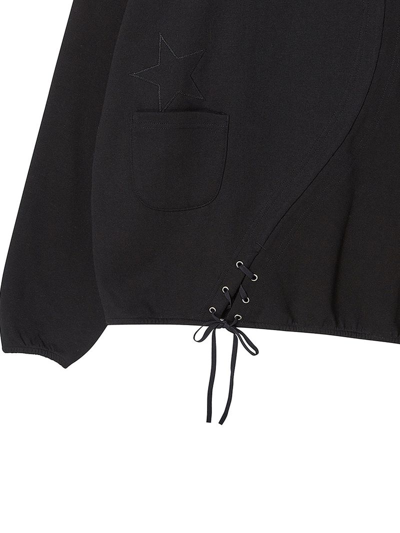 STAR APLIQUE CREWNECK BLACK