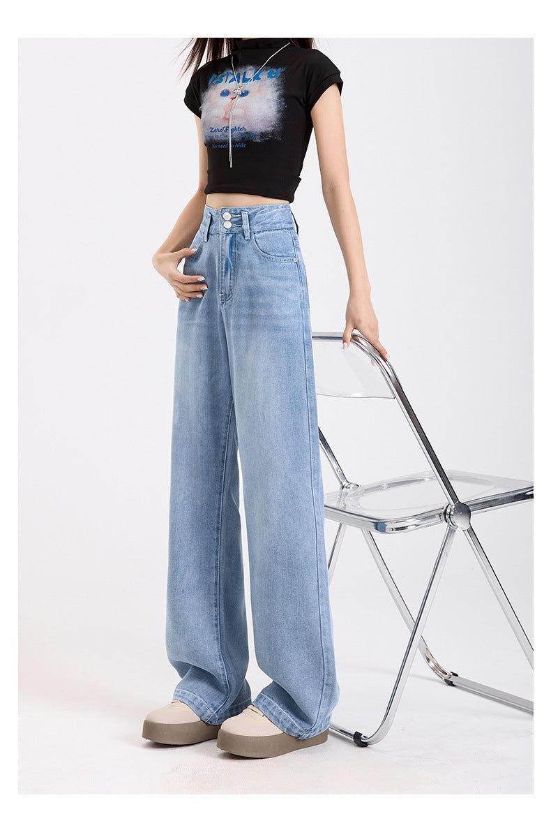 Lyocell Lightweight Wide Leg Denim Pants