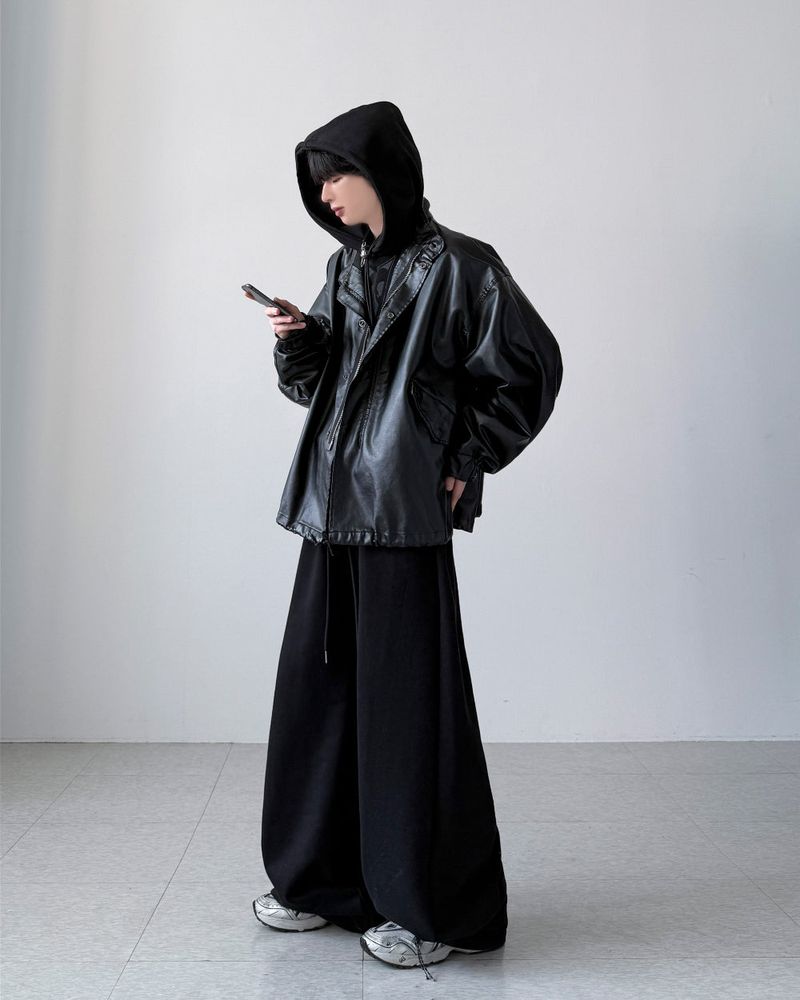 Pheno Washed Leather Parka