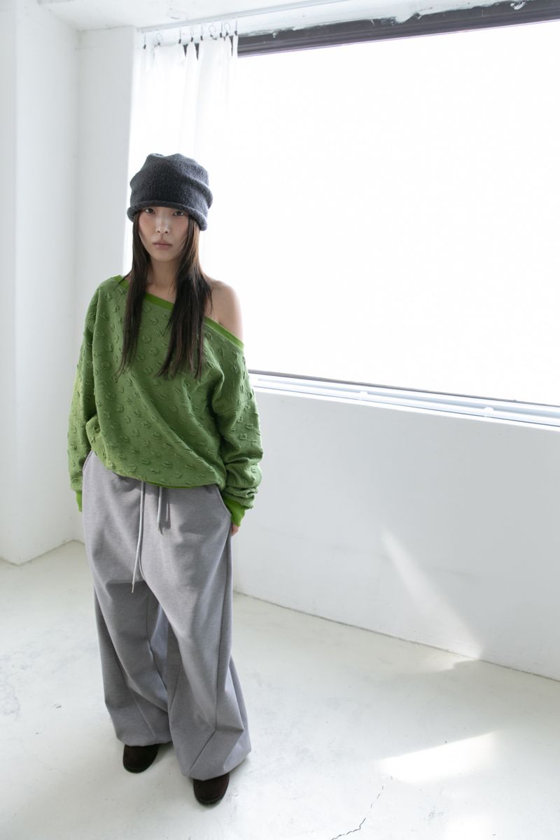 fluff curved sweatpants(2colors)