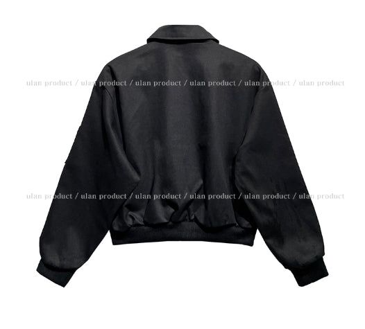 Lilo color matching crop cotton blouson