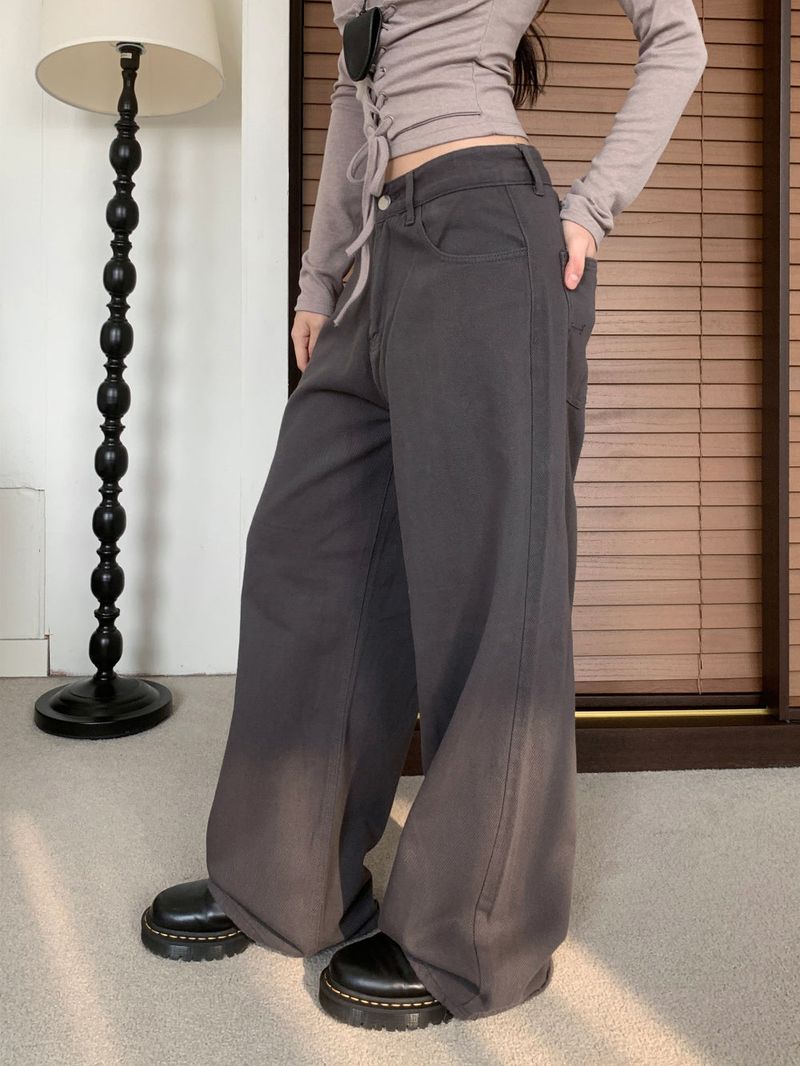 Back Point Bizzo Wide Long Denim Pants