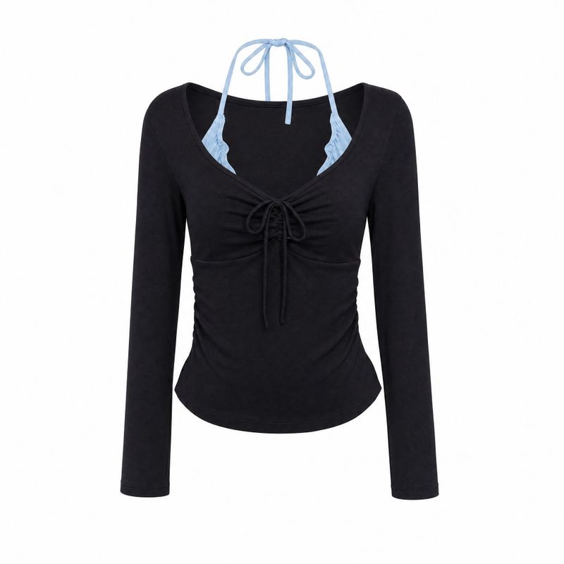 Eira Halter Layered Shirring T-shirt