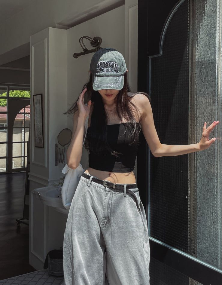 [U-BASIC] Side Shirring Tube Top (+With Cup)