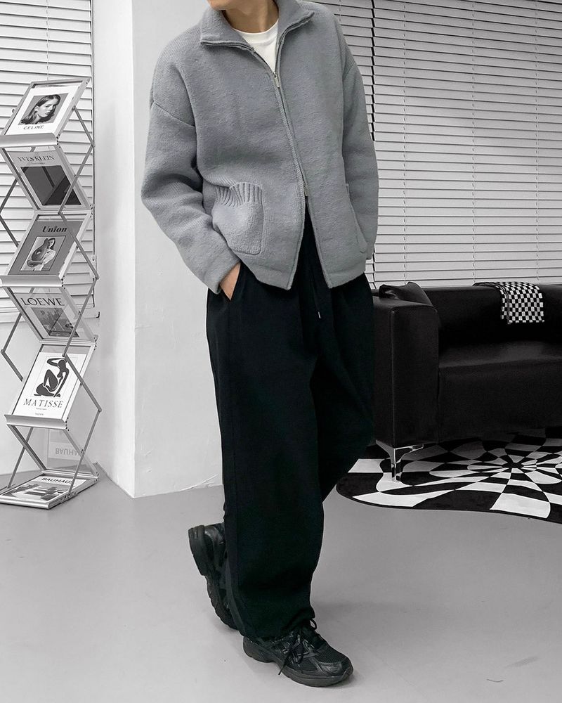 RU Two-way Wool Knit Zip-Up (3 colors)