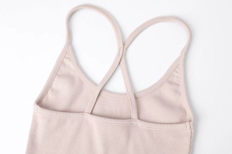 【即日発送】Jewel cross back tank top - pink 