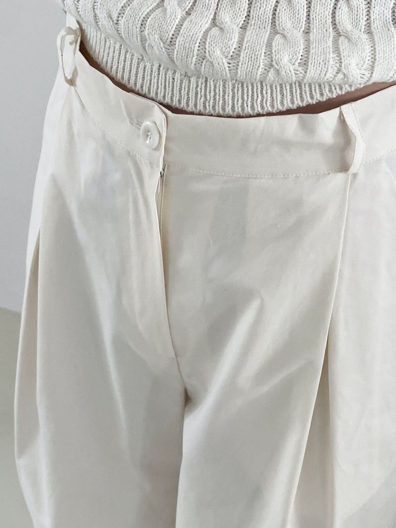 Dull bizo pintuck wide pants
