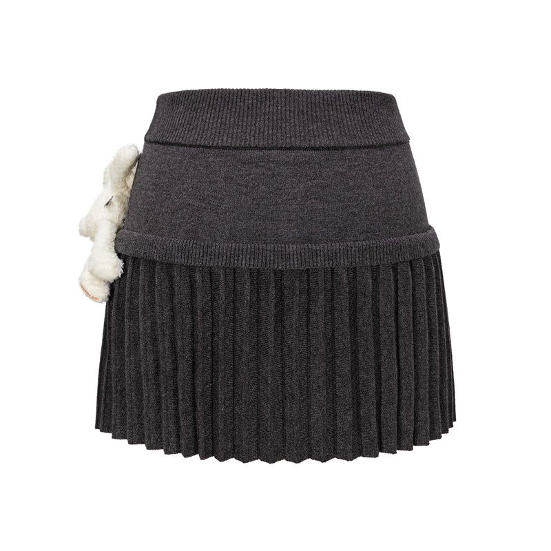 13DE MARZO Doozoo Knitted Pleated Skirt