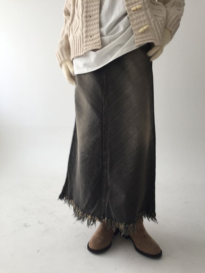 Denim maxi surgical long sk