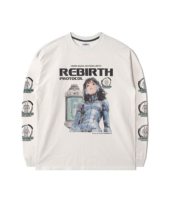QT8 GARMENTS（キューティーエイトガーメント）の「RG Rebirth EC Washed Long Sleeve (Ecru)（Tops）」
