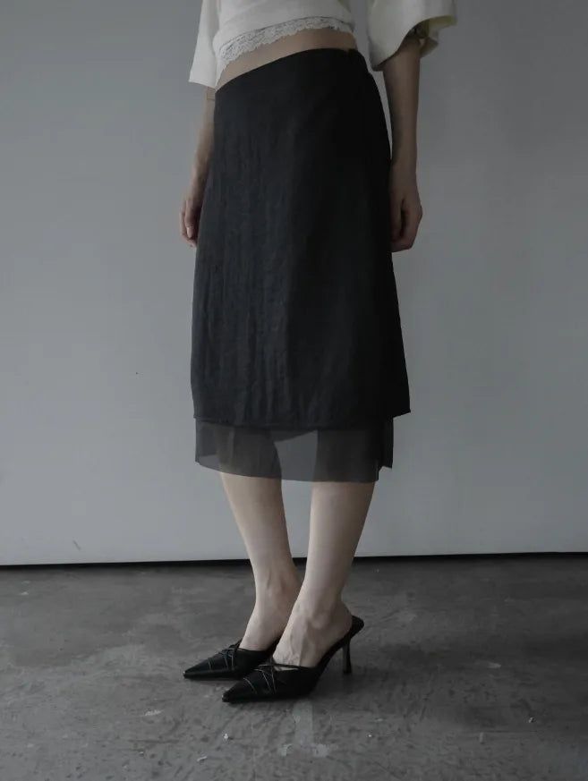 Louis Layered Midi Skirt