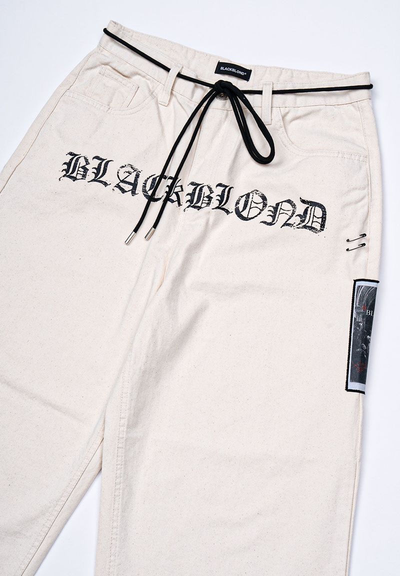 BBD No Sympathy Wide Cotton Pants (Ivory)