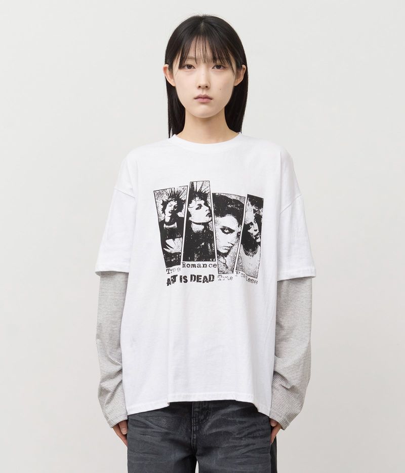 HIFIFNK(ハイファイファンク)の「Grunge Rock Layered Longsleeve(Tops)」