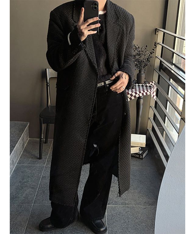 [F/W] Tweed cutting wool coat(2color)
