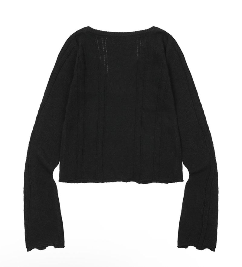 JERA METAL LOGO SOFT HOOK CARDIGAN (2COLOR)