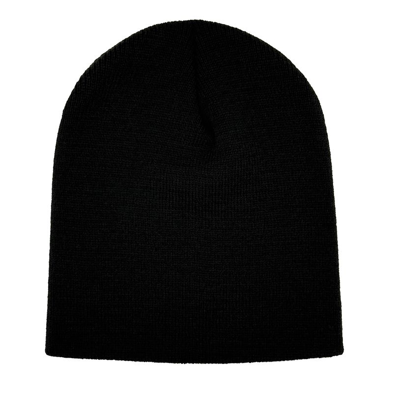 Pierced Orchid Knit Beanie [Black]