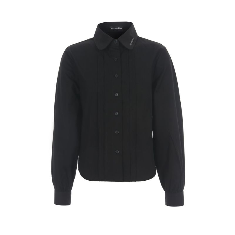 Wsc archive（ダブリューエスシーアーカイブ）の「Round collar pintuck blouse 001（Tops）」