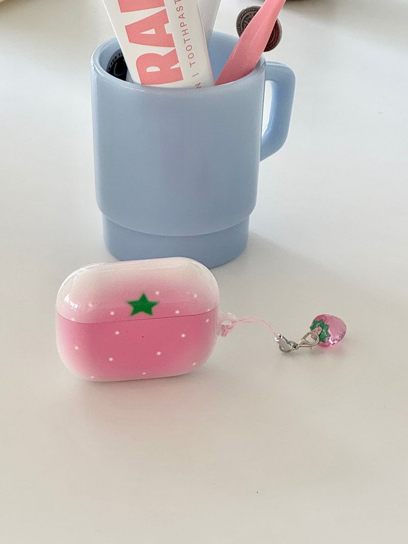DOT PINK STRAWBERRY AIRPODS CASE