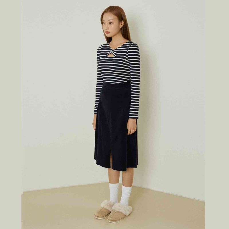 Amber stripes T-shirts (navy)