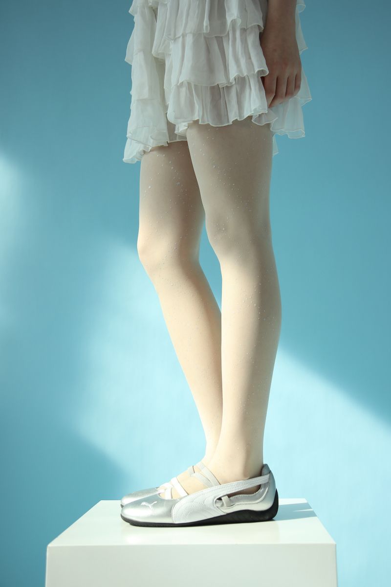 twinkle star prints tights (white)