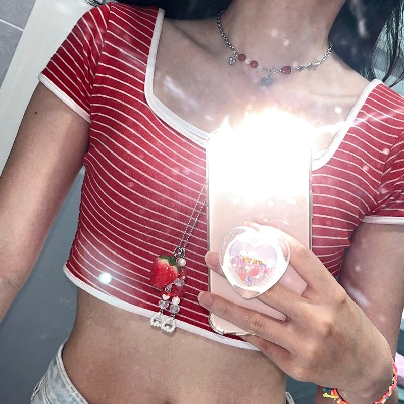 MADE strawberry red Keyring