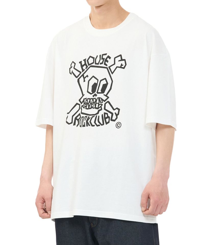 GARAGE SKULL TEE - VINTAGE WHITE