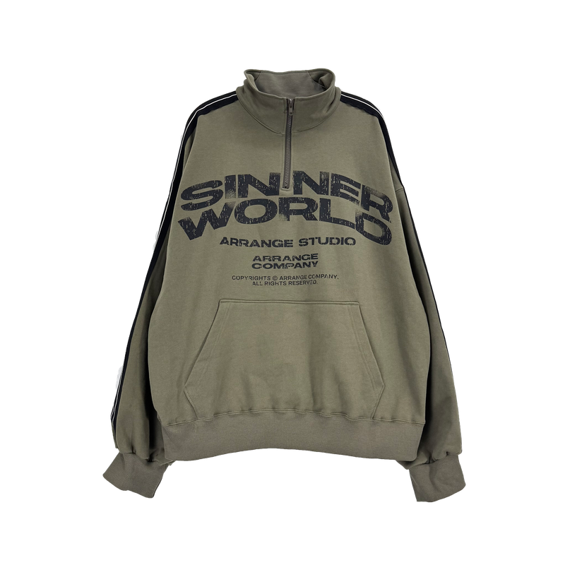 world tape half-zip sweatshirt